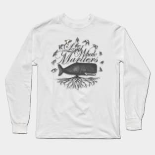 Land Whale Murders black and white Long Sleeve T-Shirt